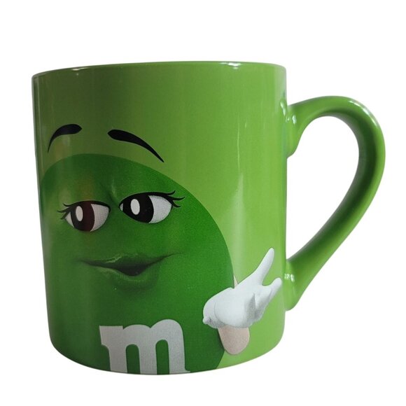 M&Ms Green Girl Mug I Melt For No One Round Humor Oversized 16oz Frankford 2019 - Picture 1 of 10